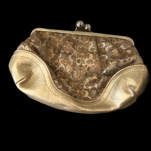 Coach Gold Evening Clutch
